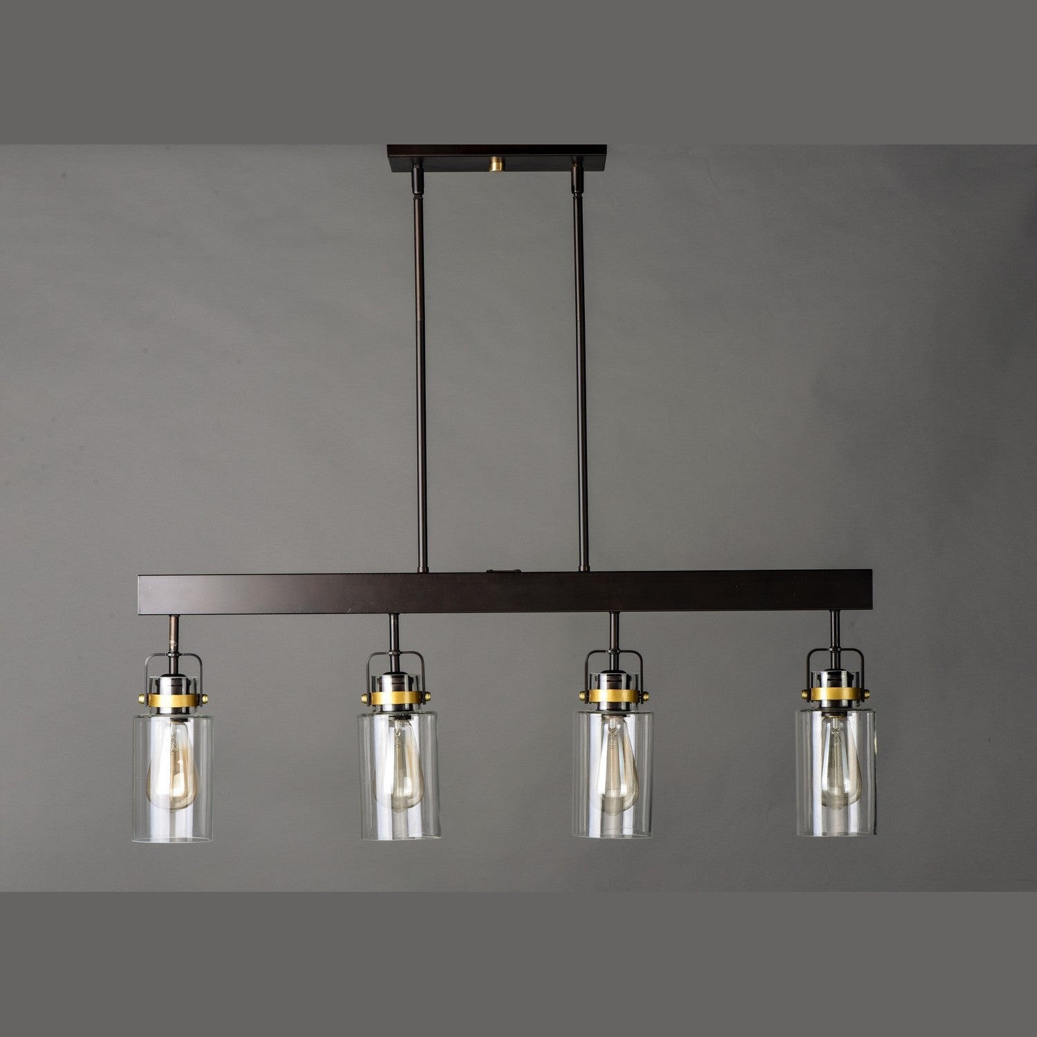 Maxim - 30176CLBZGLD - Four Light Linear Pendant - Magnolia - Bronze / Gold