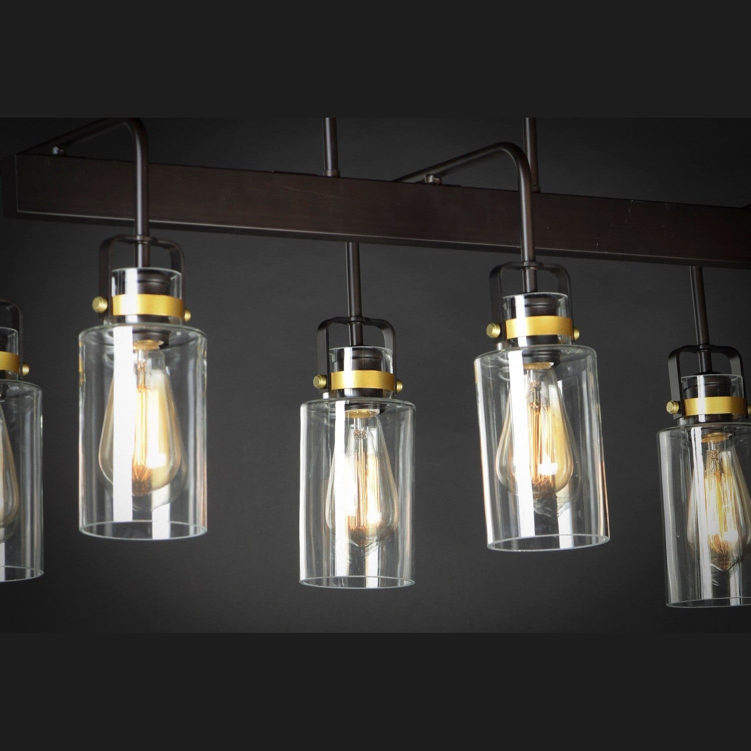 Maxim - 30177CLBZGLD - Six Light Linear Pendant - Magnolia - Bronze / Gold