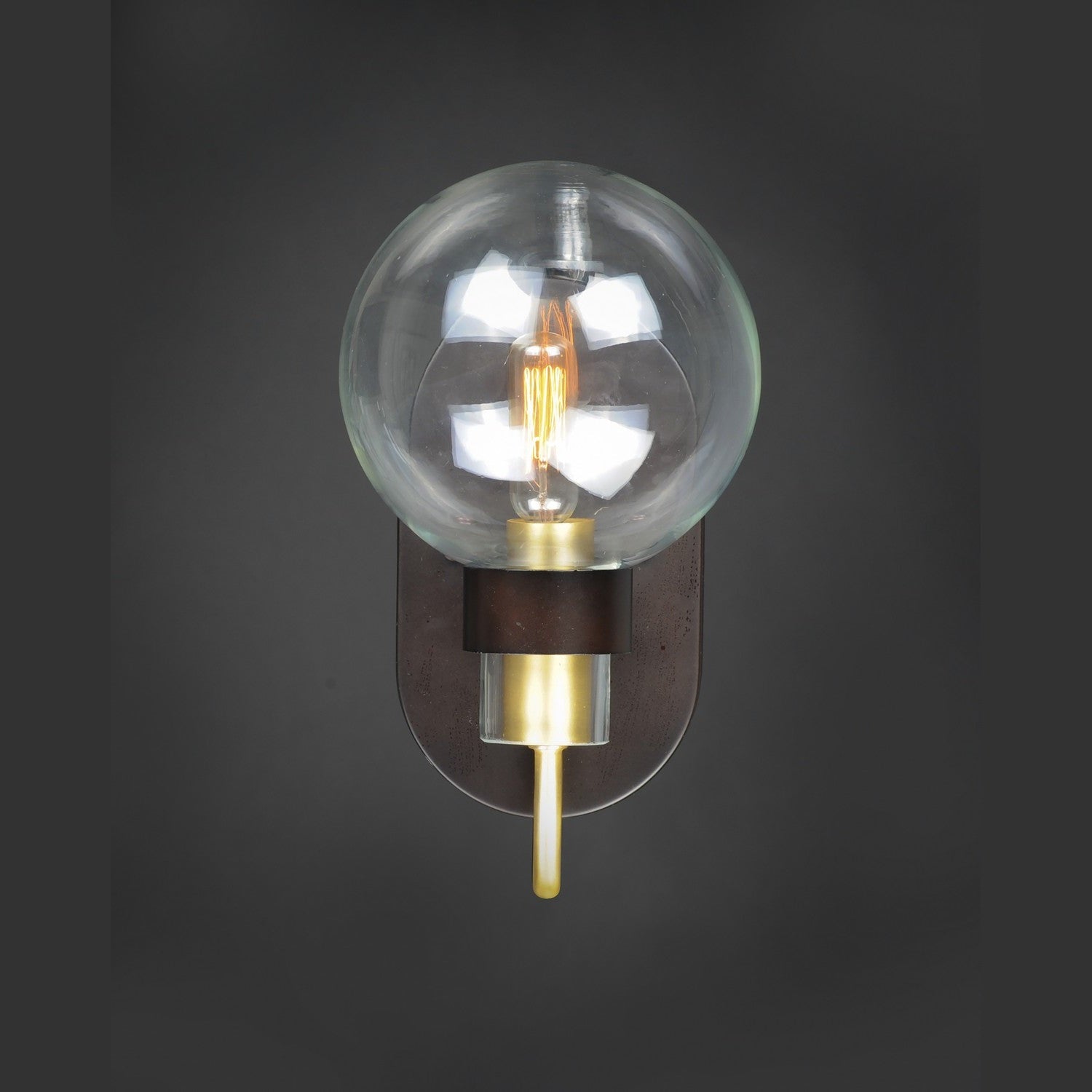 Maxim - 30511CLBZSBR - One Light Wall Sconce - Bauhaus - Bronze / Satin Brass