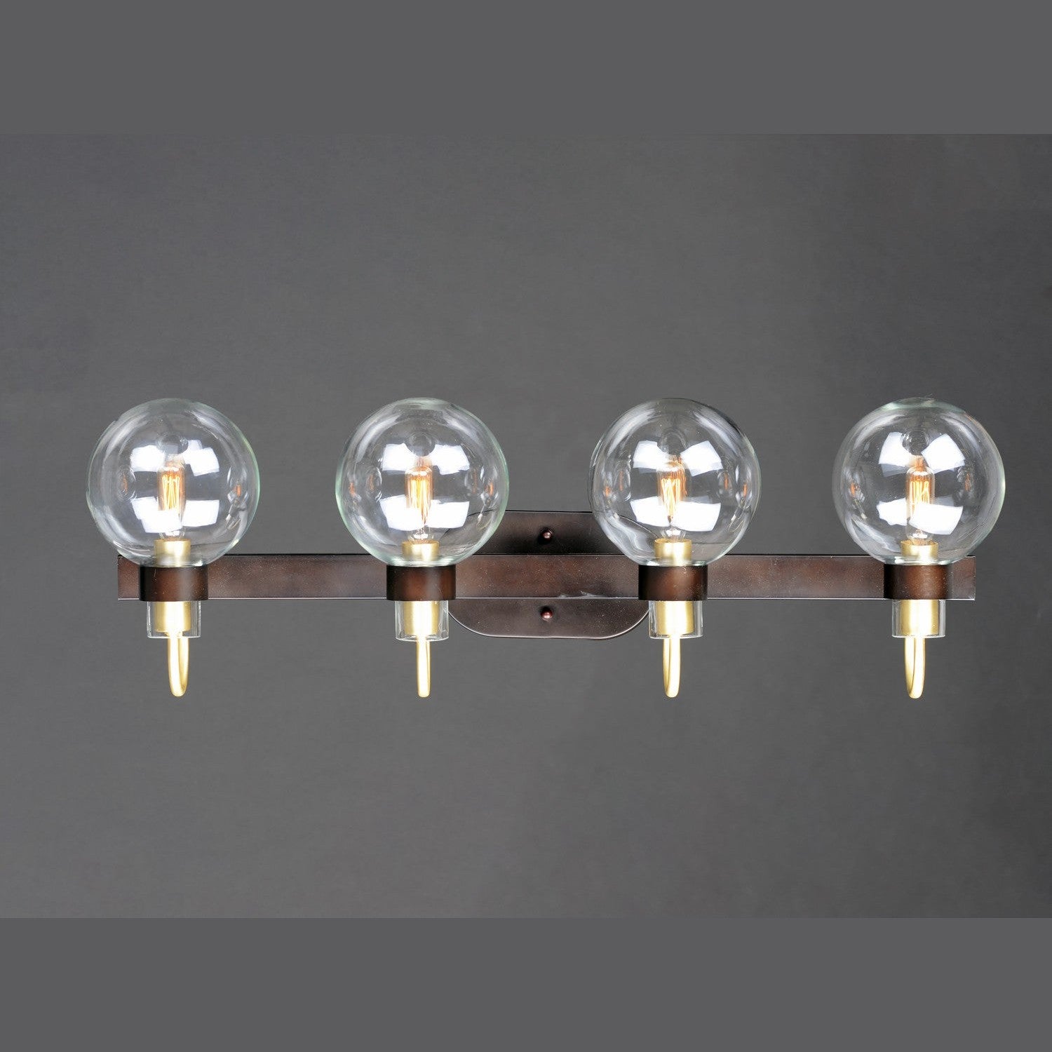 Maxim - 30514CLBZSBR - Four Light Bath Vanity - Bauhaus - Bronze / Satin Brass