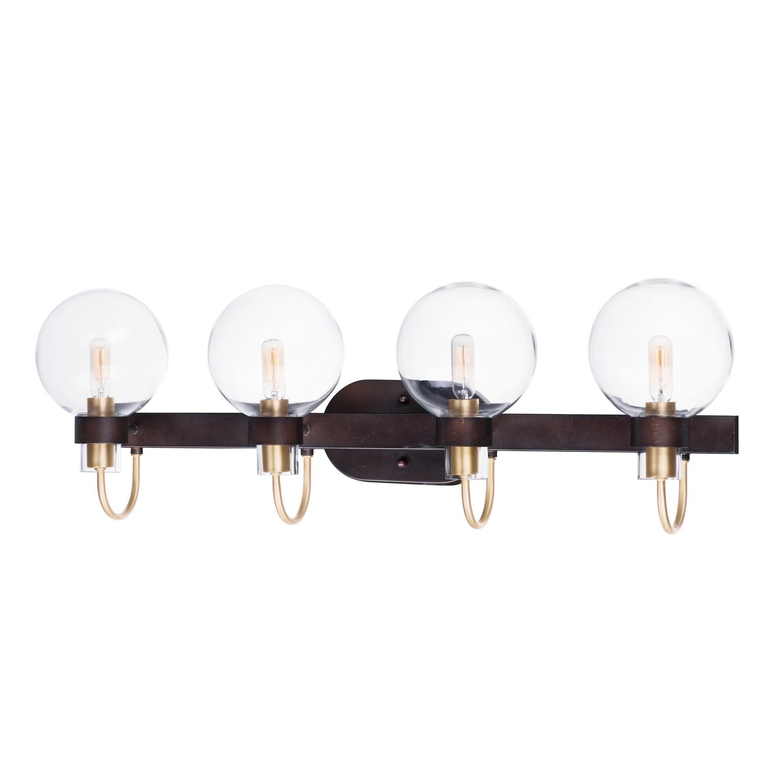 Maxim - 30514CLBZSBR - Four Light Bath Vanity - Bauhaus - Bronze / Satin Brass