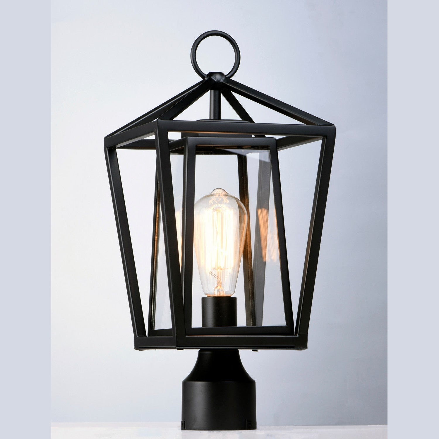 Maxim - 3171CLBK - One Light Outdoor Pole/Post Lantern - Artisan - Black