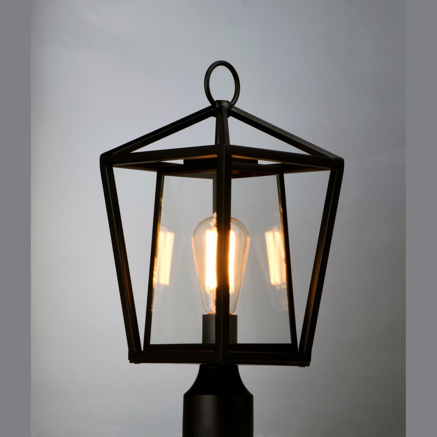 Maxim - 3171CLBK - One Light Outdoor Pole/Post Lantern - Artisan - Black
