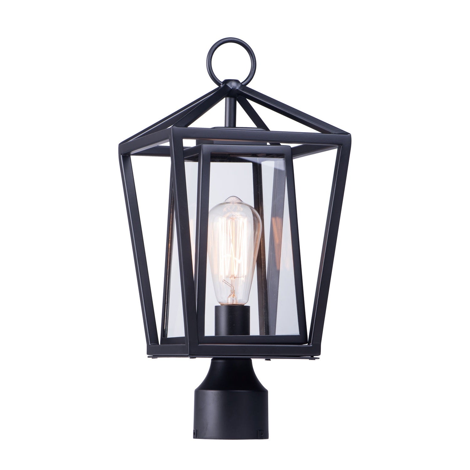 Maxim - 3171CLBK - One Light Outdoor Pole/Post Lantern - Artisan - Black