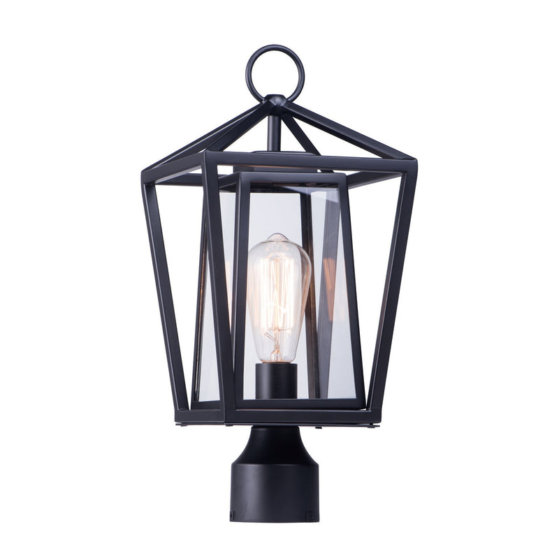 Maxim - 3171CLBK - One Light Outdoor Pole/Post Lantern - Artisan - Black