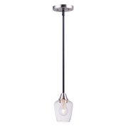 Maxim - 96120CLBKSN - One Light Mini Pendant - Goblet - Black / Satin Nickel