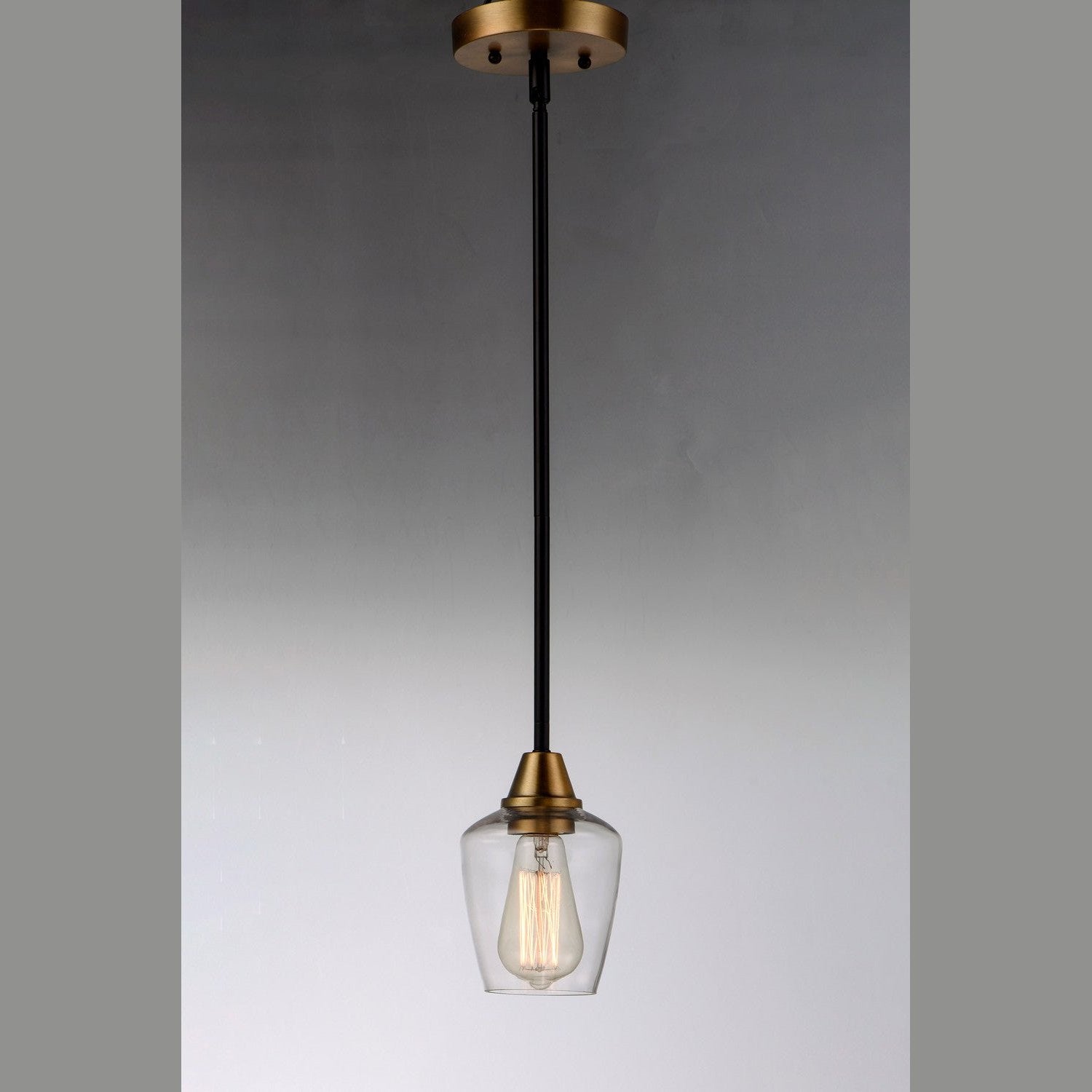 Maxim - 96120CLBZAB - One Light Mini Pendant - Goblet - Bronze / Antique Brass