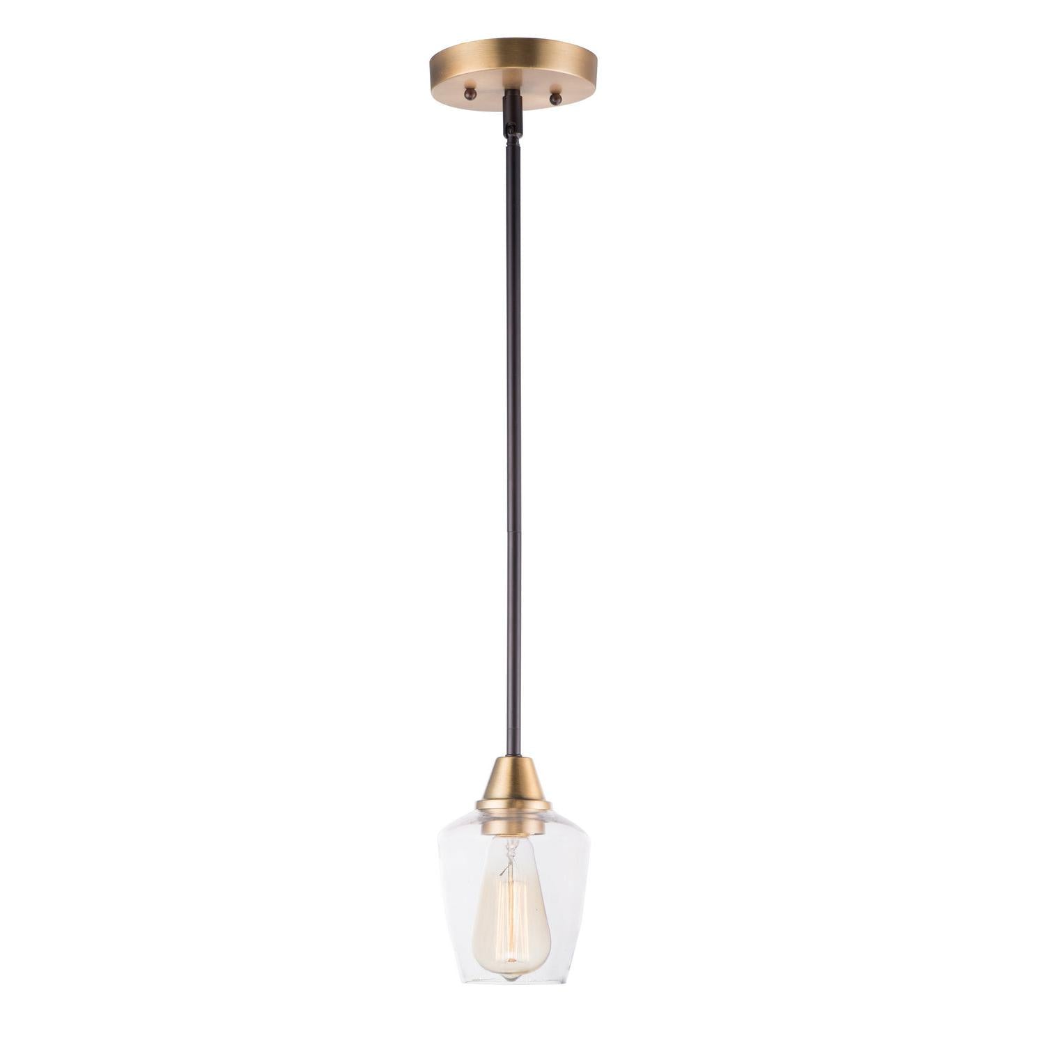 Maxim - 96120CLBZAB - One Light Mini Pendant - Goblet - Bronze / Antique Brass