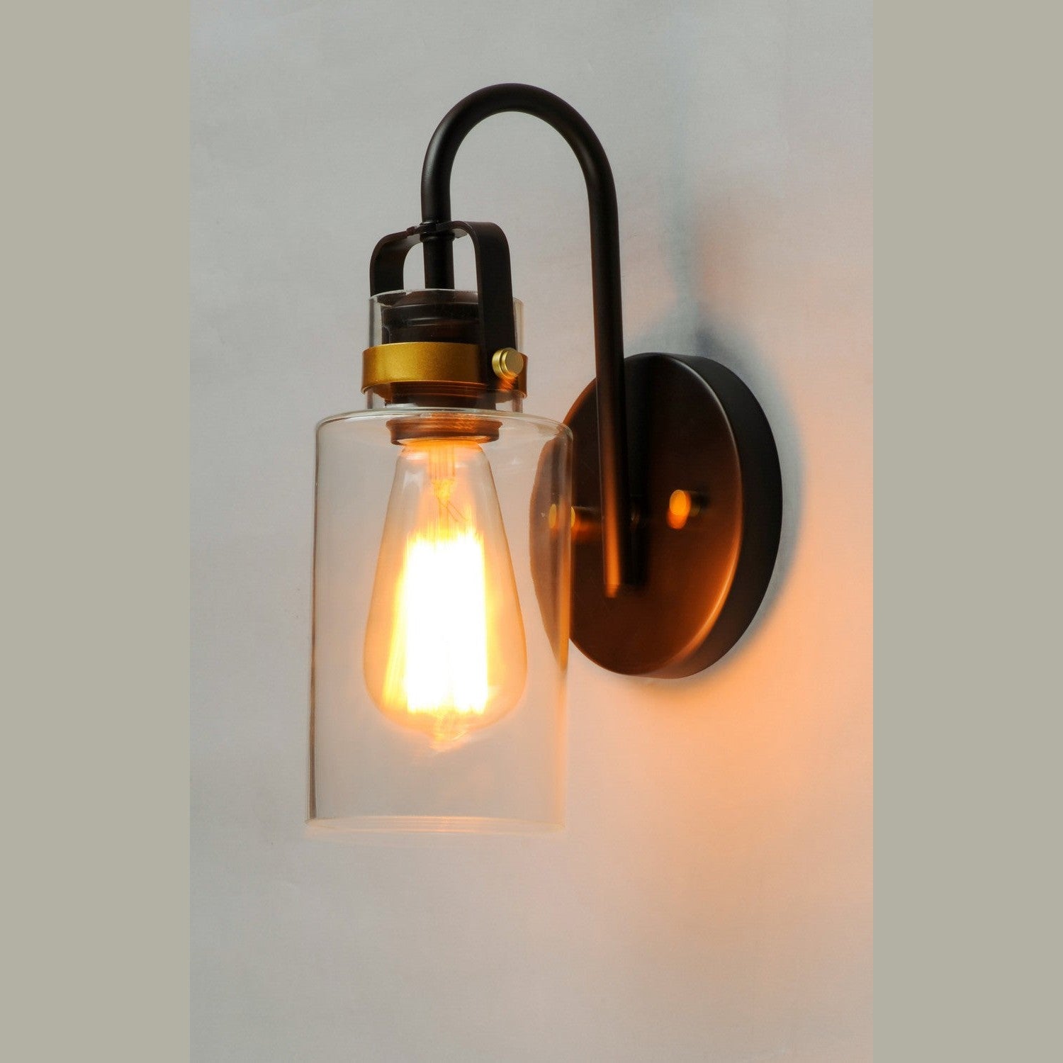 Maxim - 30170CLBZGLD - One Light Wall Sconce - Magnolia - Bronze / Gold