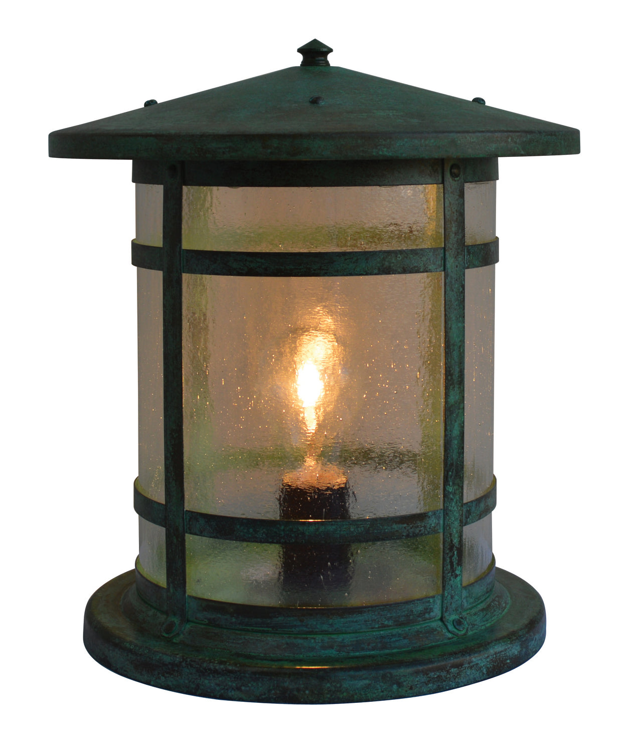 Arroyo - BC-11LCS-VP - One Light Column Mount - Berkeley - Verdigris Patina