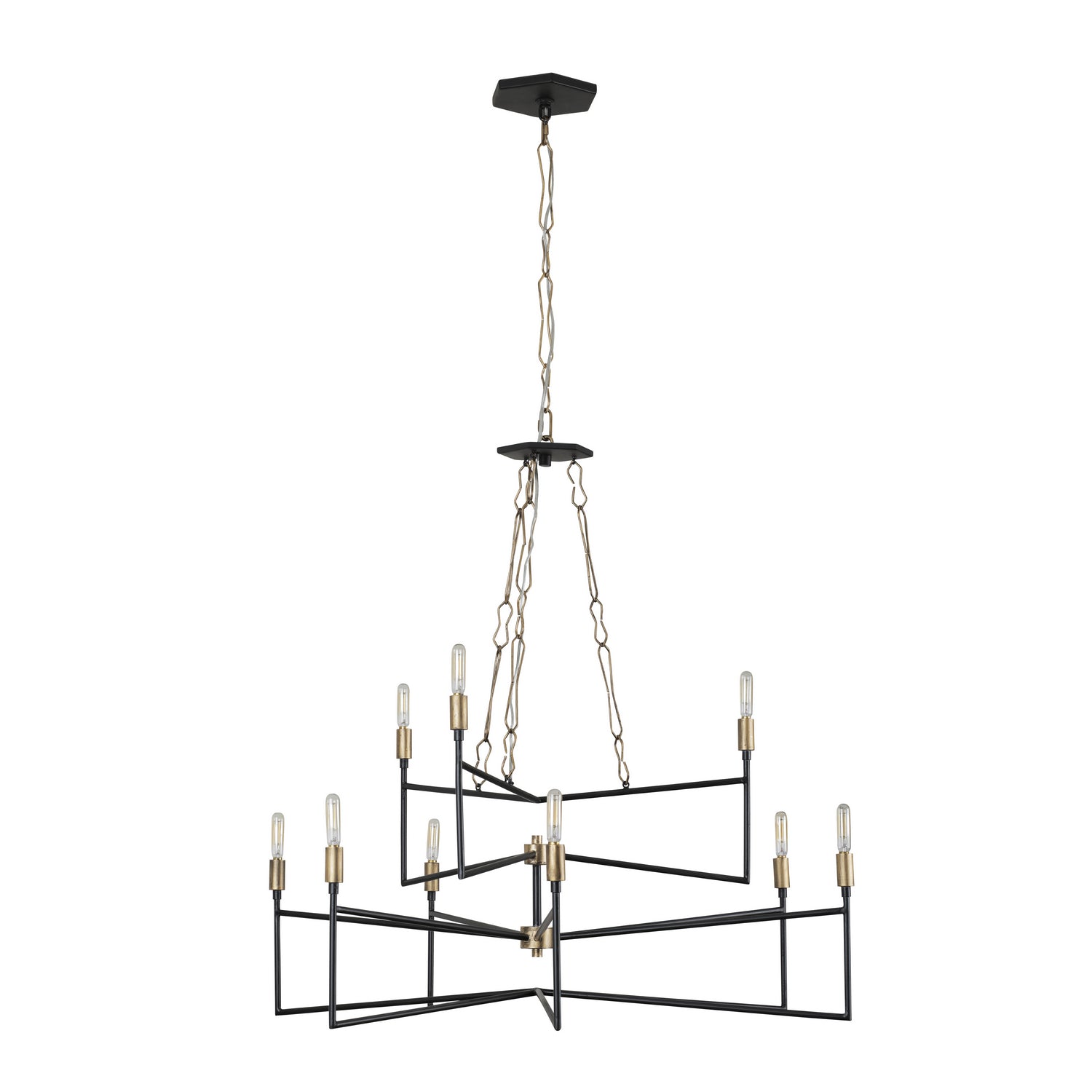 Varaluz - 314C09HGCB - Nine Light Chandelier - Bodie - Havana Gold/Carbon