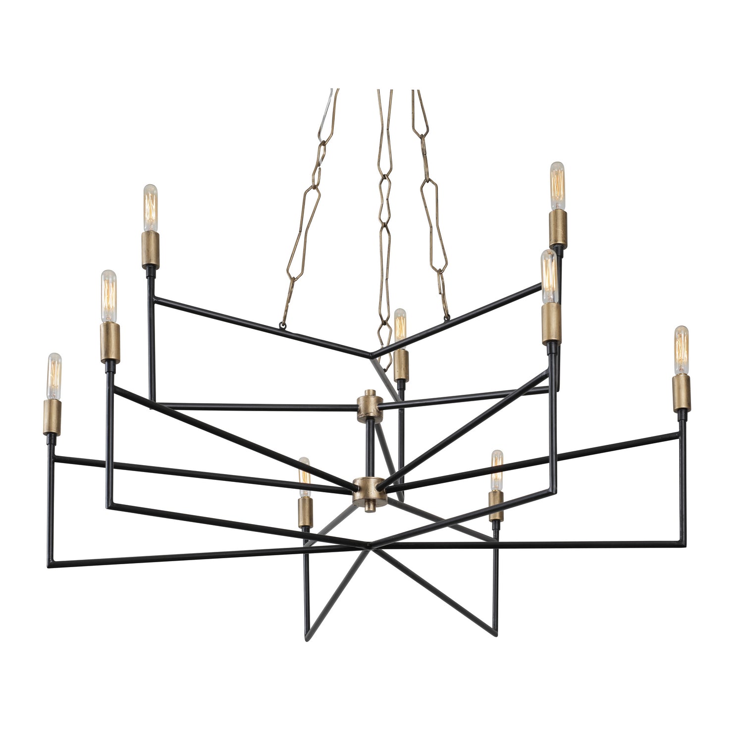 Varaluz - 314C09HGCB - Nine Light Chandelier - Bodie - Havana Gold/Carbon