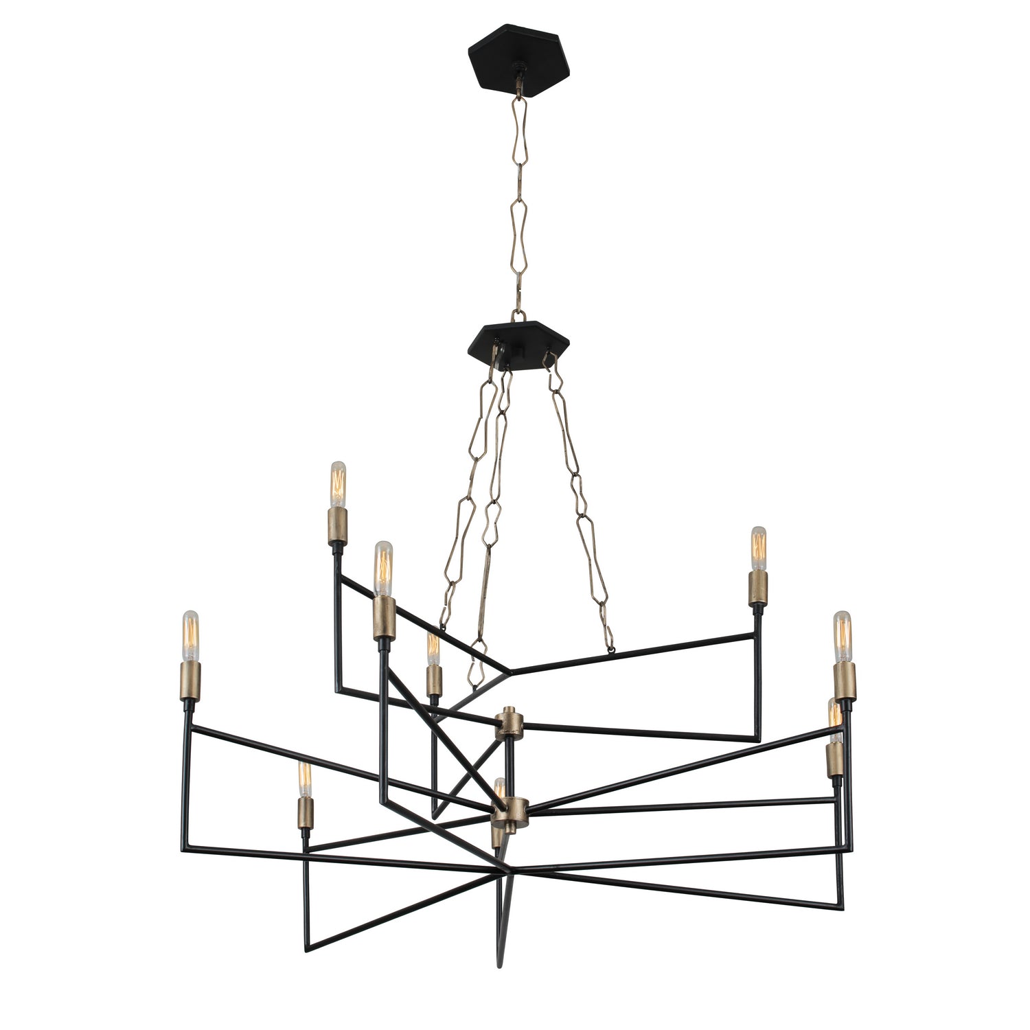Varaluz - 314C09HGCB - Nine Light Chandelier - Bodie - Havana Gold/Carbon