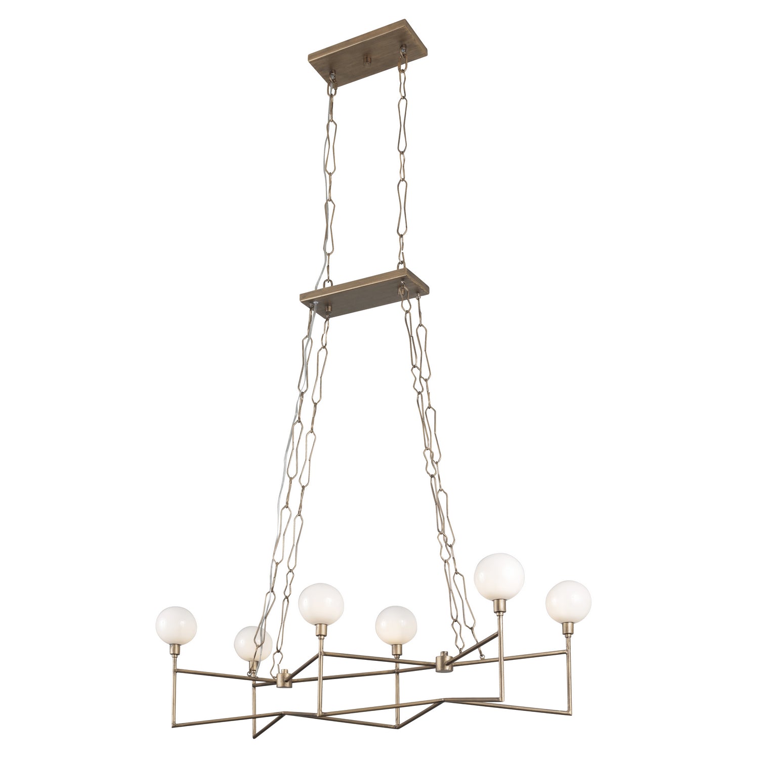 Varaluz - 314N06HG - Six Light Linear Pendant - Bodie - Havana Gold