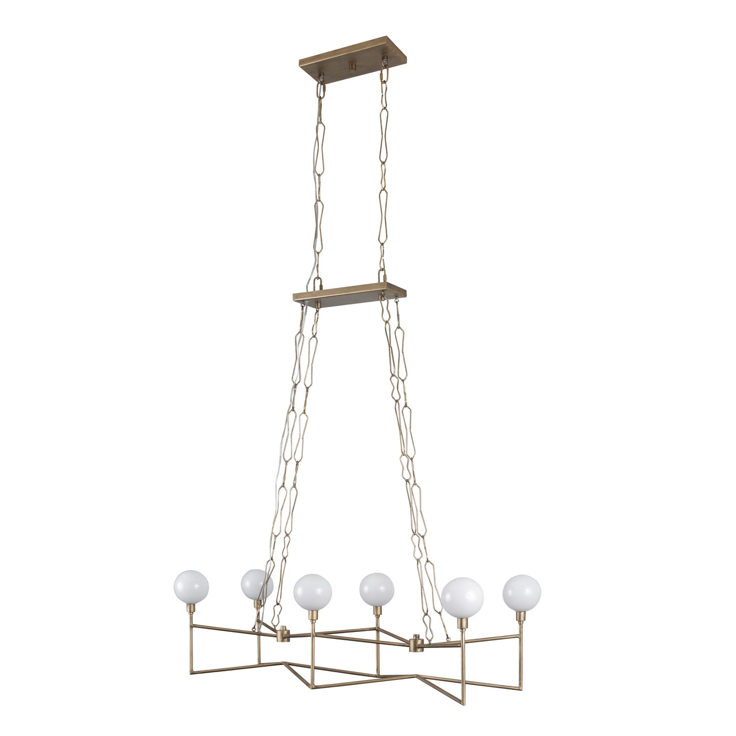 Varaluz - 314N06HG - Six Light Linear Pendant - Bodie - Havana Gold