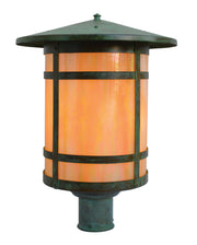 Arroyo - BP-14LGW-VP - One Light Post Mount - Berkeley - Verdigris Patina