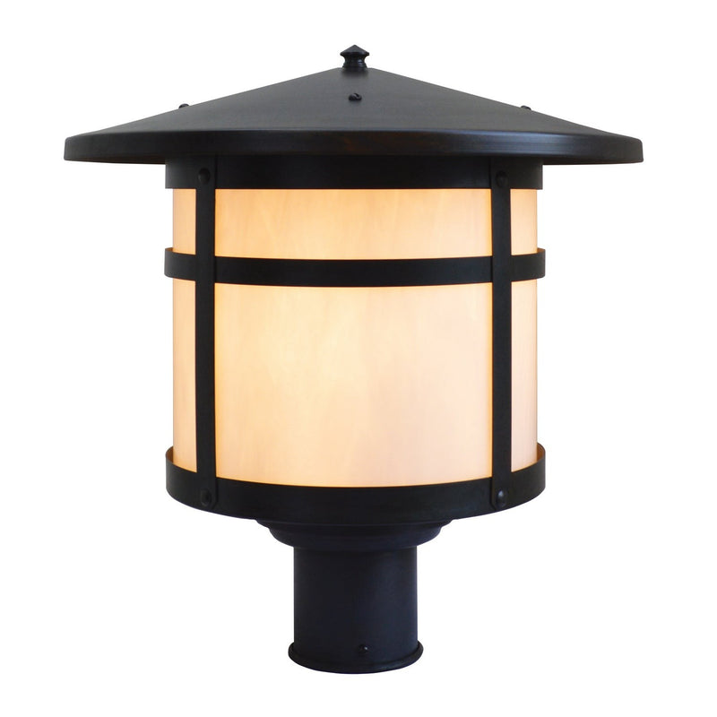 Arroyo - BP-14WO-BZ - One Light Post Mount - Berkeley - Bronze