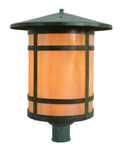 Arroyo - BP-17LGW-VP - One Light Post Mount - Berkeley - Verdigris Patina