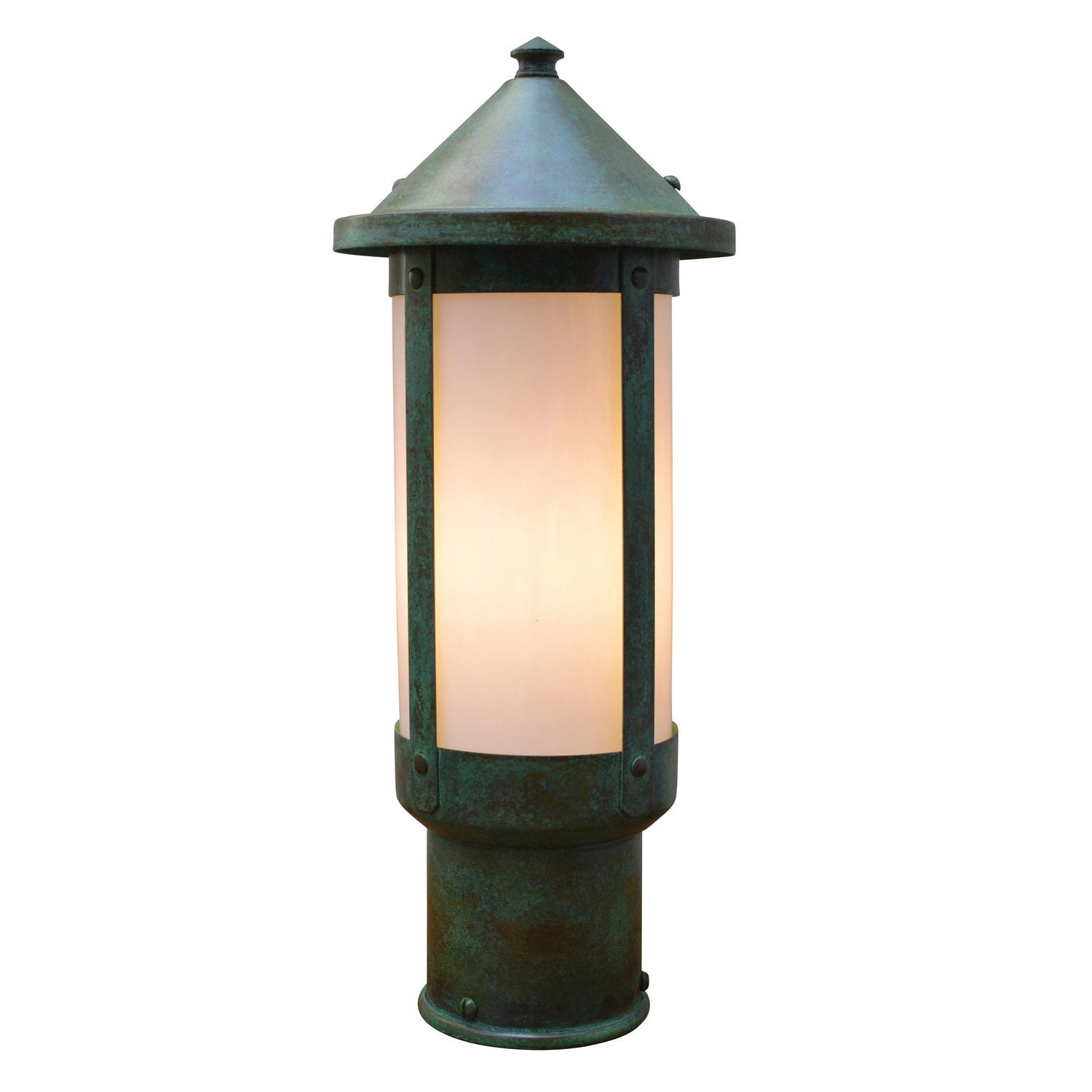 Arroyo - BP-6LWO-VP - One Light Post Mount - Berkeley - Verdigris Patina