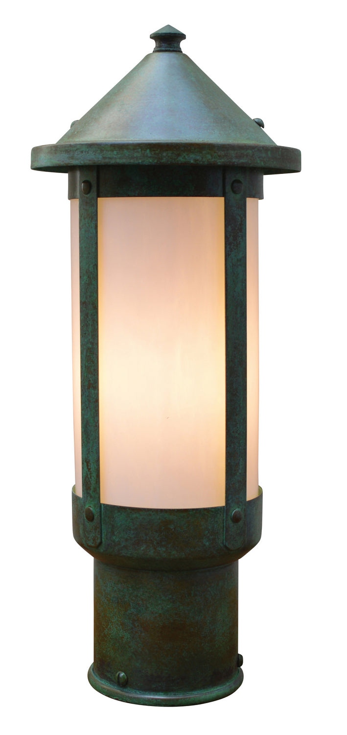 Arroyo - BP-6LWO-VP - One Light Post Mount - Berkeley - Verdigris Patina
