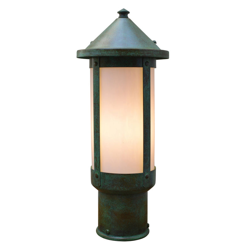 Arroyo - BP-6LWO-VP - One Light Post Mount - Berkeley - Verdigris Patina