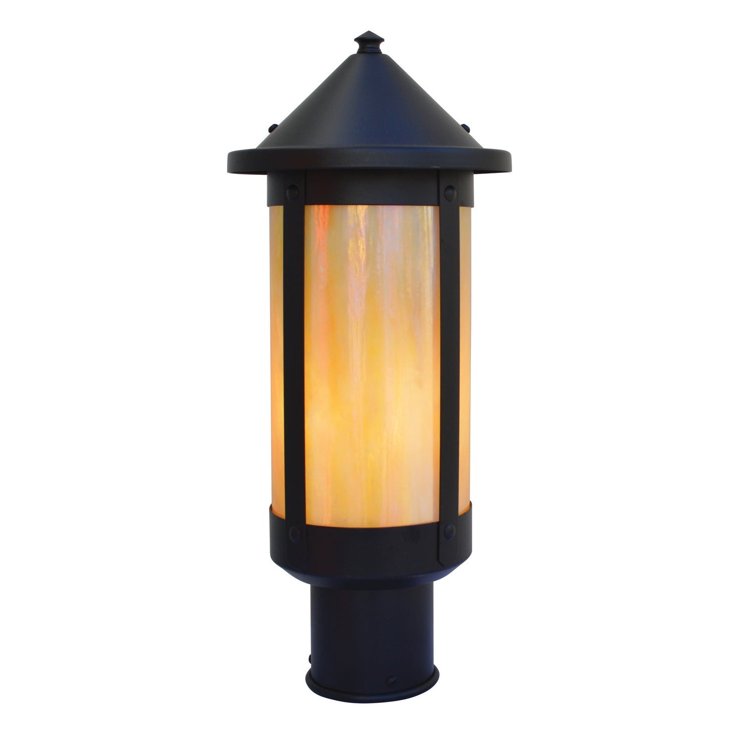 Arroyo - BP-7LGW-BK - One Light Post Mount - Berkeley - Satin Black