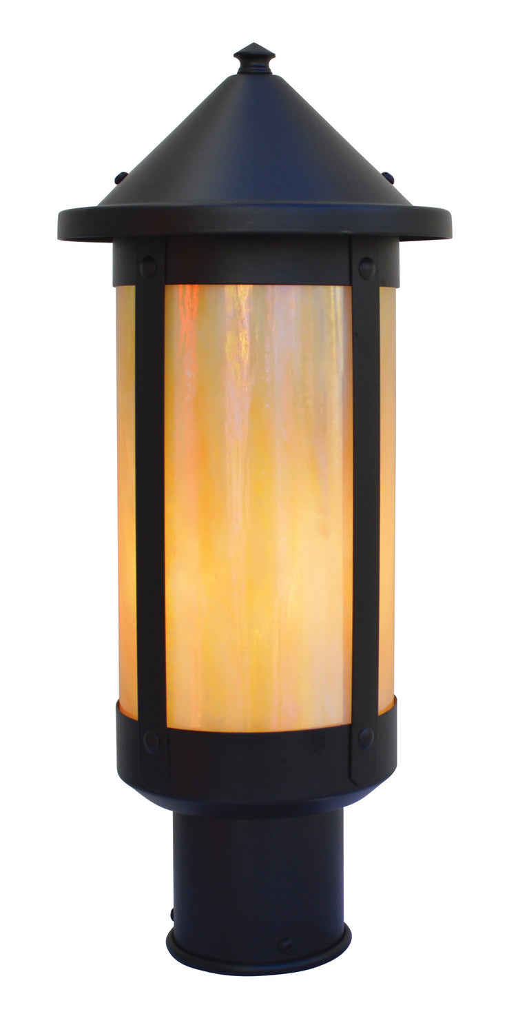 Arroyo - BP-7LGW-BK - One Light Post Mount - Berkeley - Satin Black
