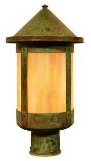 Arroyo - BP-8GW-VP - One Light Post Mount - Berkeley - Verdigris Patina