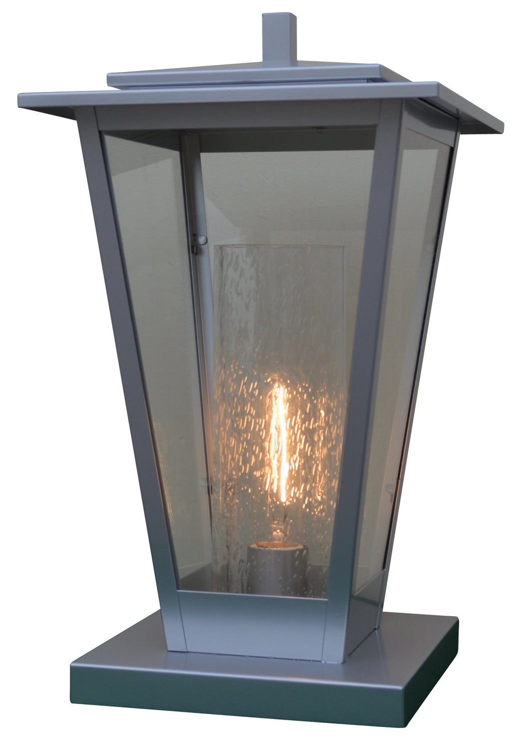 Arroyo - BRC-10CLR/CS-P - One Light Column Mount - Brighton - Pewter