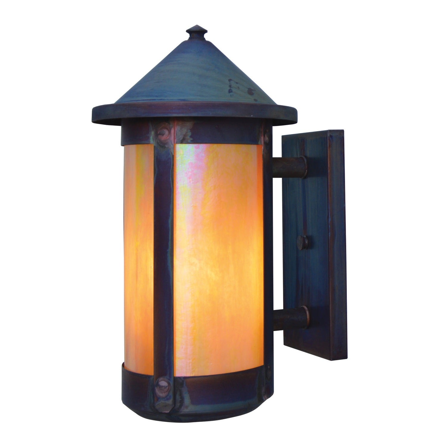 Arroyo - BS-7LRGW-RC - One Light Wall Mount - Berkeley - Raw Copper