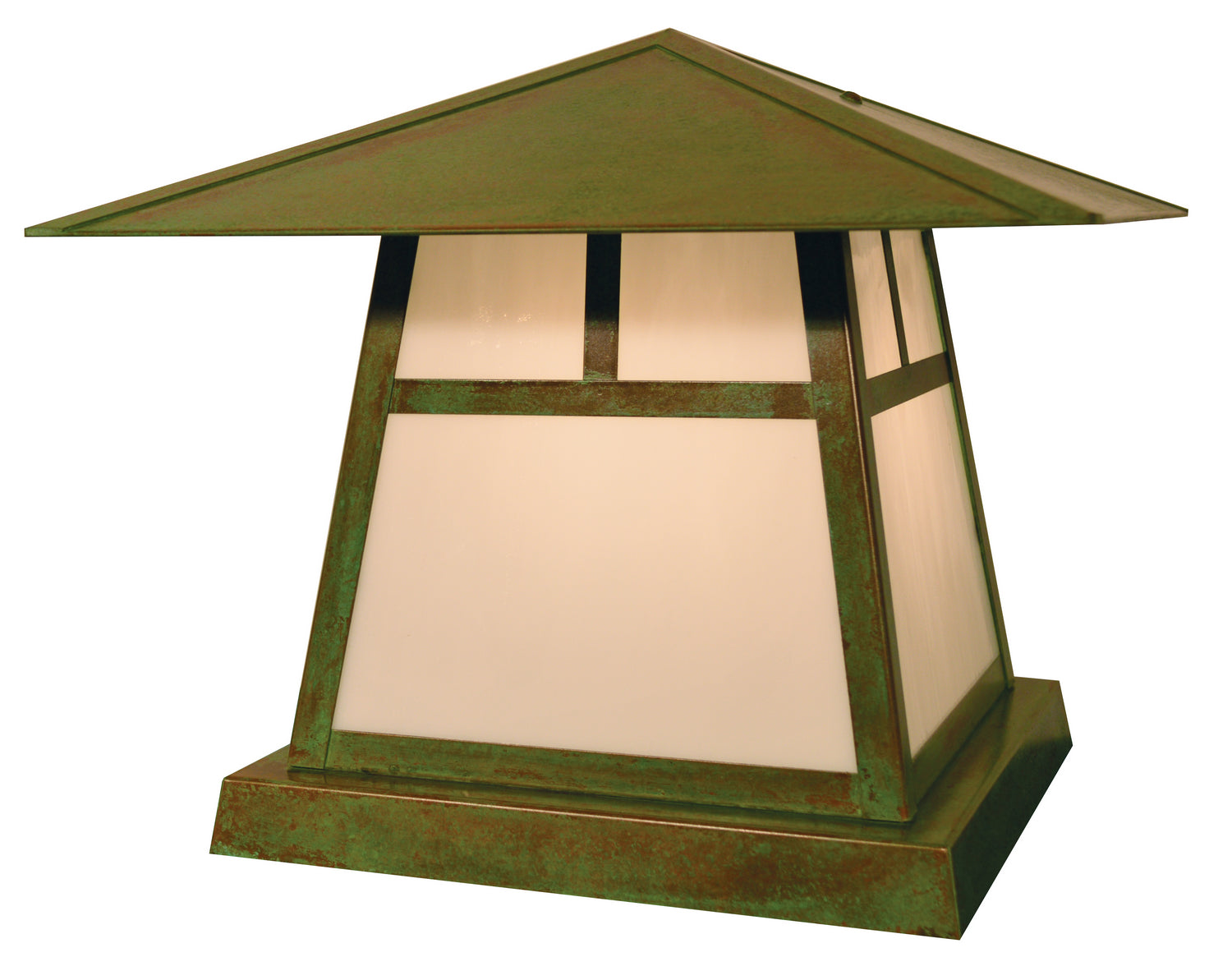 Arroyo - CC-12TWO-VP - One Light Column Mount - Carmel - Verdigris Patina