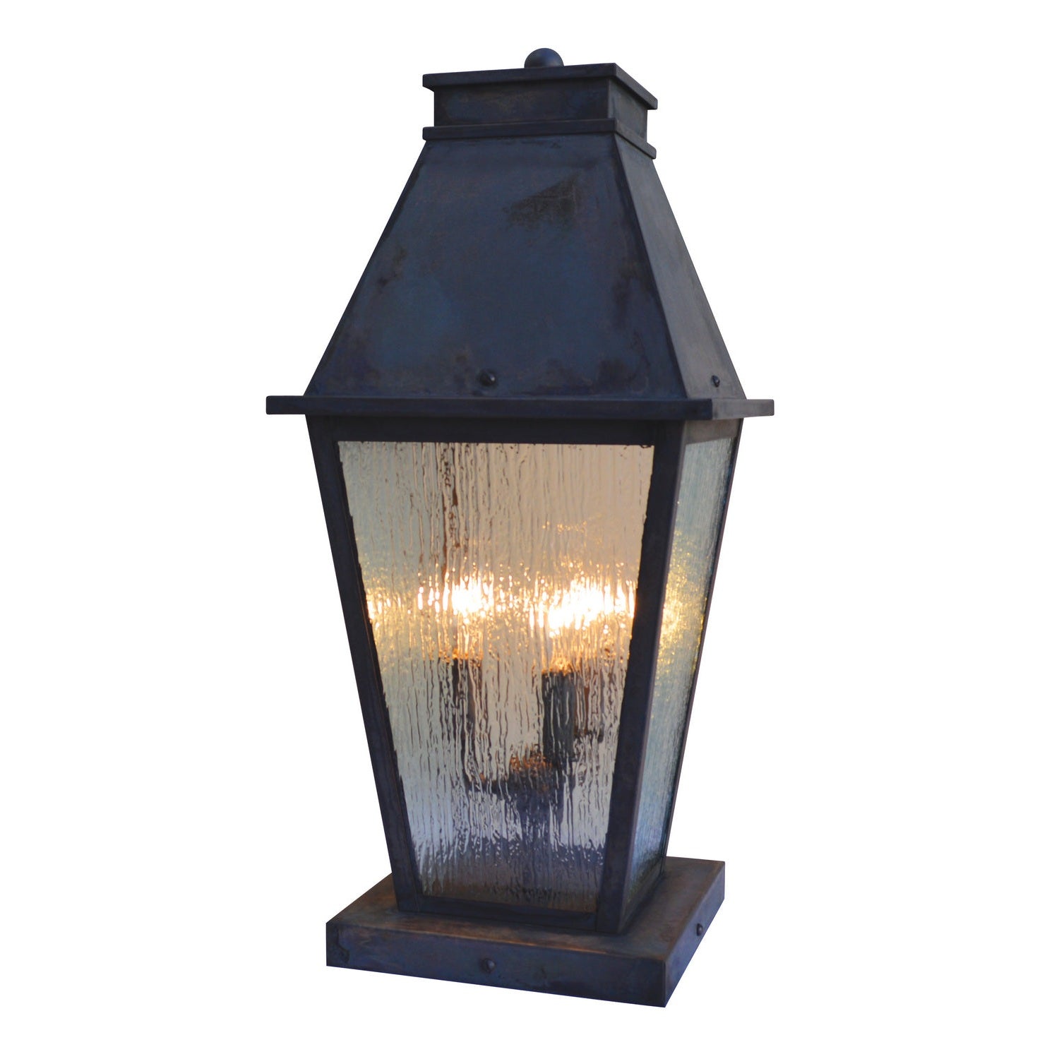Arroyo - CRC-10RM-MB - Three Light Column Mount - Croydon - Mission Brown