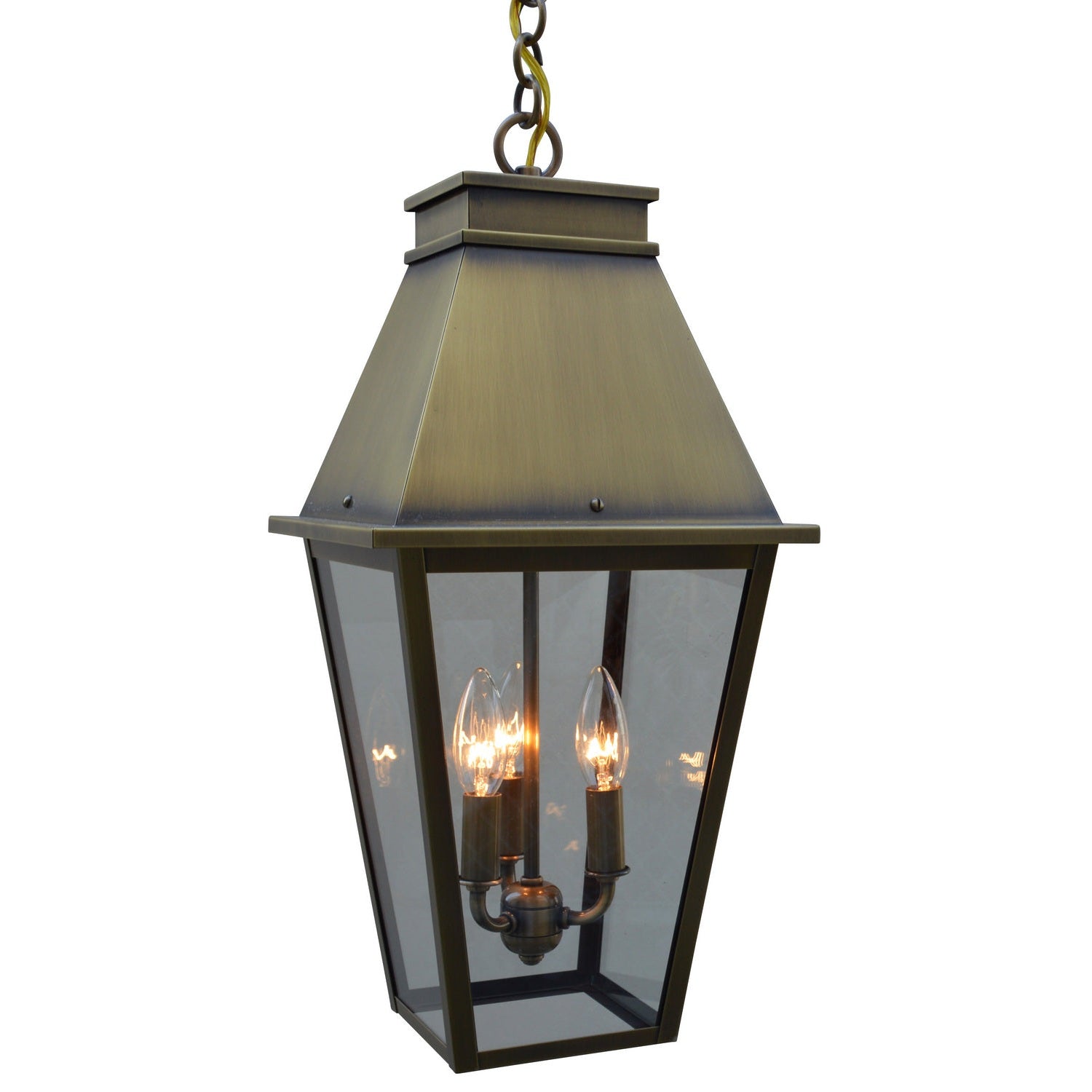 Arroyo - CRH-10CLR-AB - Three Light Pendant - Croydon - Antique Brass