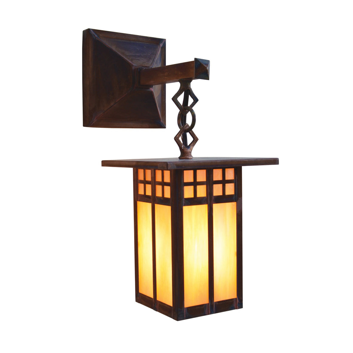 Arroyo - GB-6LSAGW-RC - One Light Wall Mount - Glasgow - Raw Copper