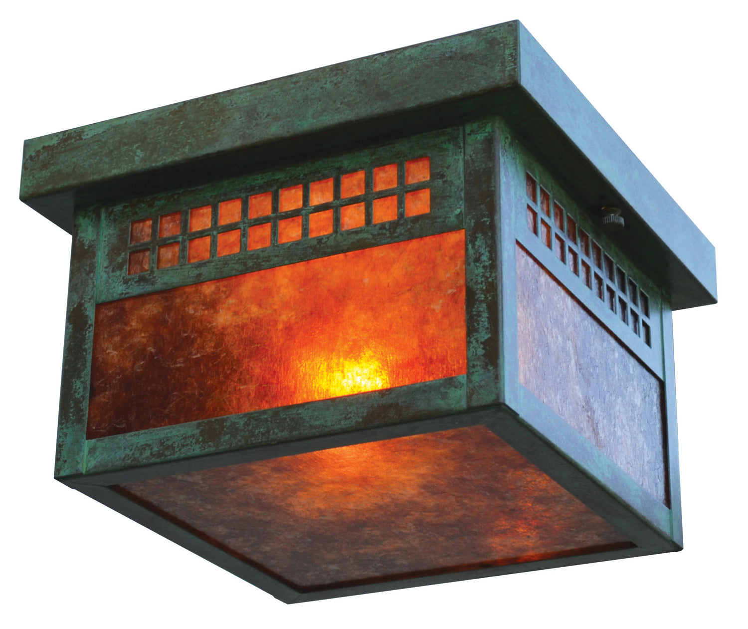 Arroyo - GCM-8M-VP - Two Light Flush Mount - Glasgow - Verdigris Patina