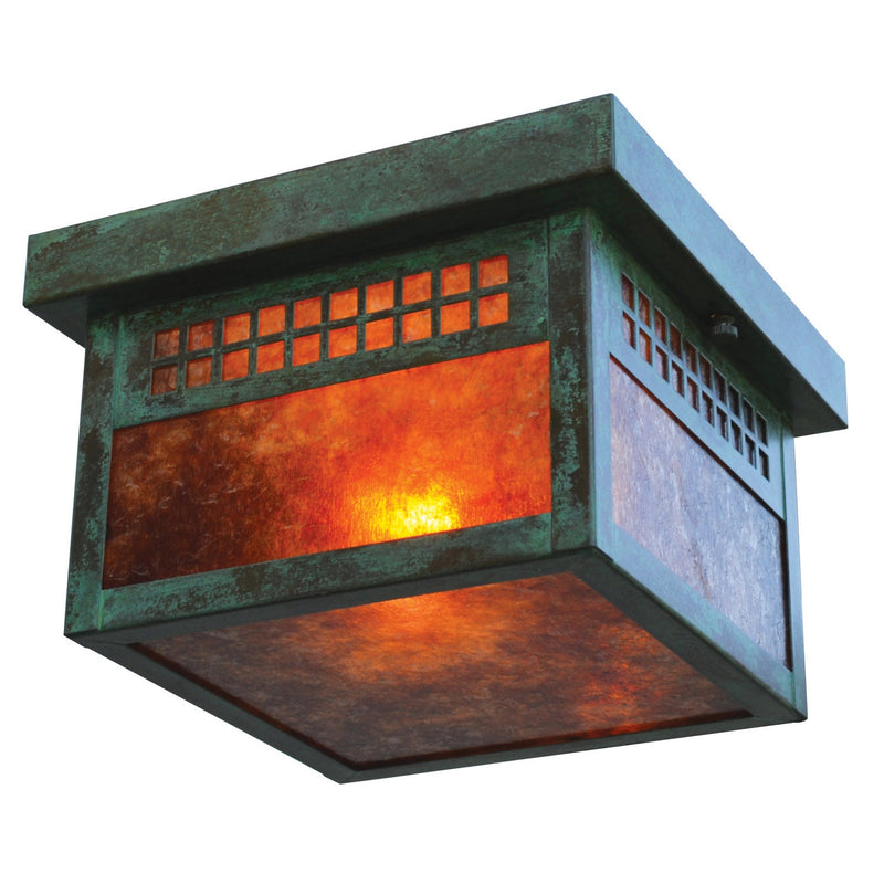 Arroyo - GCM-8M-VP - Two Light Flush Mount - Glasgow - Verdigris Patina