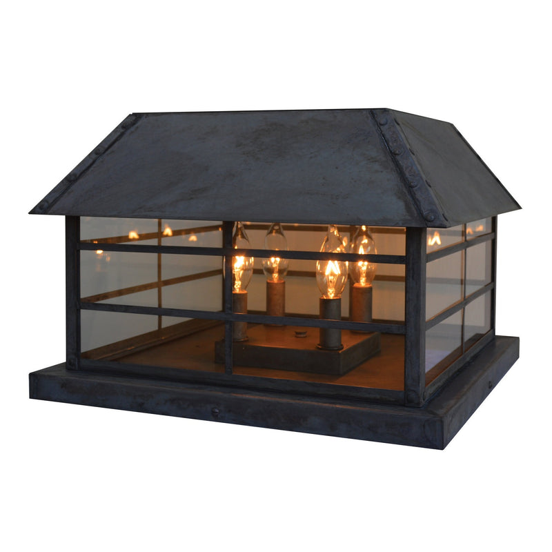 Arroyo - HAC-16CLR-MB - Four Light Column Mount - Hampton - Mission Brown