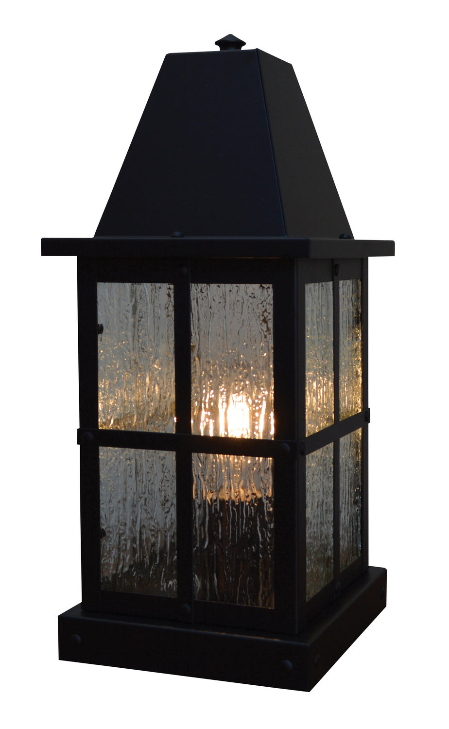 Arroyo - HC-6RM-BK - One Light Column Mount - Hartford - Satin Black