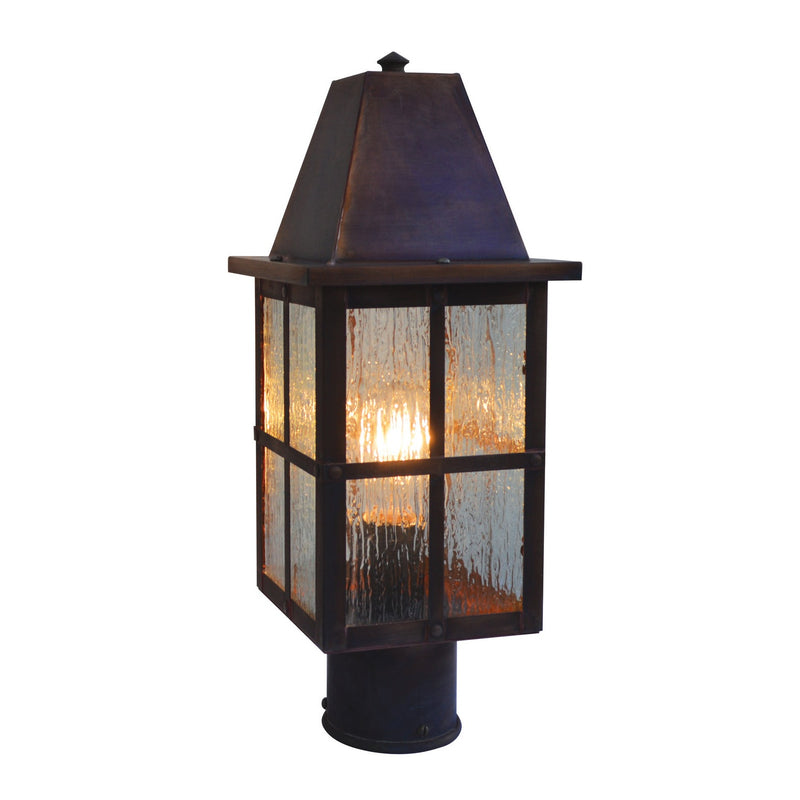 Arroyo - HP-6RM-RC - One Light Post Mount - Hartford - Raw Copper