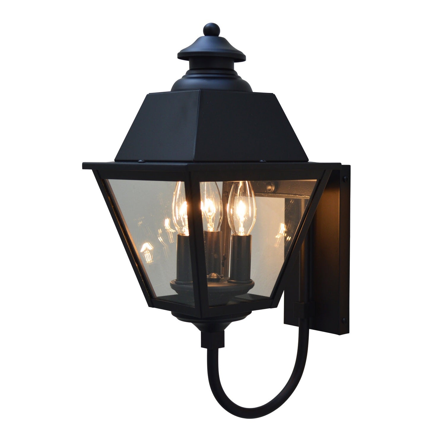 Arroyo - INB-8MRCLR-BK - Three Light Wall Mount - Inverness - Satin Black