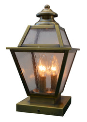 Arroyo - INC-8GRCS-AB - Three Light Column Mount - Inverness - Antique Brass