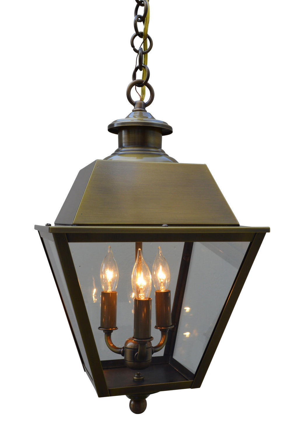 Arroyo - INH-10MRCLR-AB - Three Light Pendant - Inverness - Antique Brass