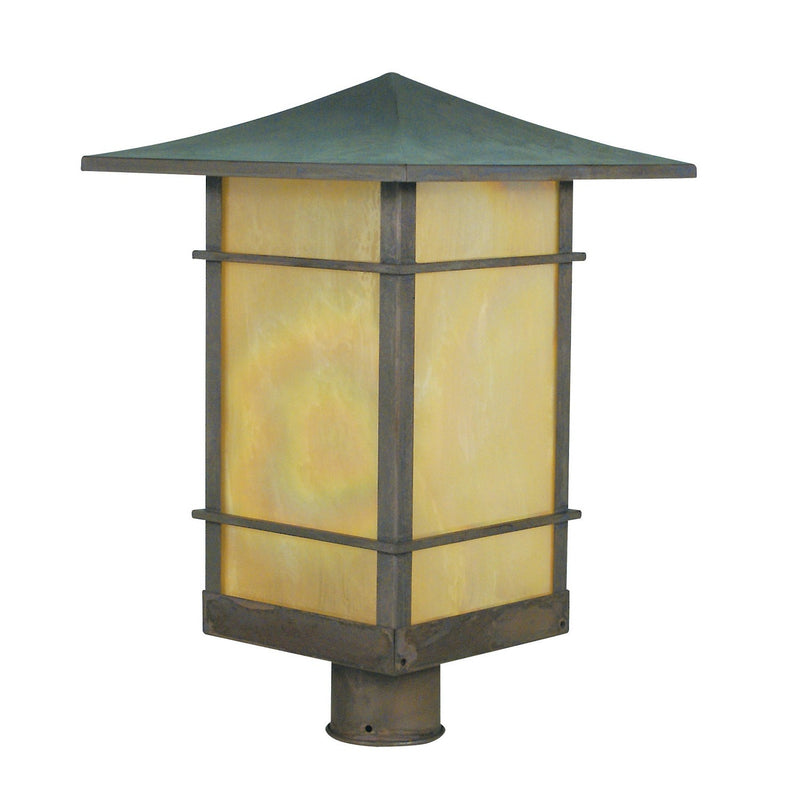 Arroyo - KAP-12TSGW-VP - One Light Post Mount - Katsura - Verdigris Patina
