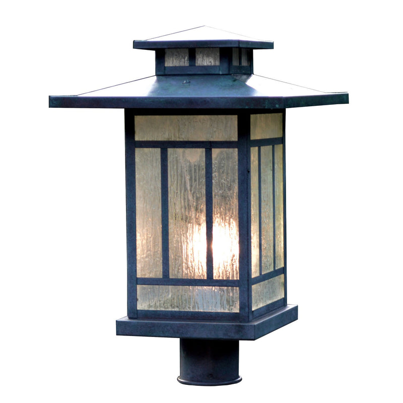 Arroyo - KP-12RM-VP - One Light Post Mount - Kennebec - Verdigris Patina