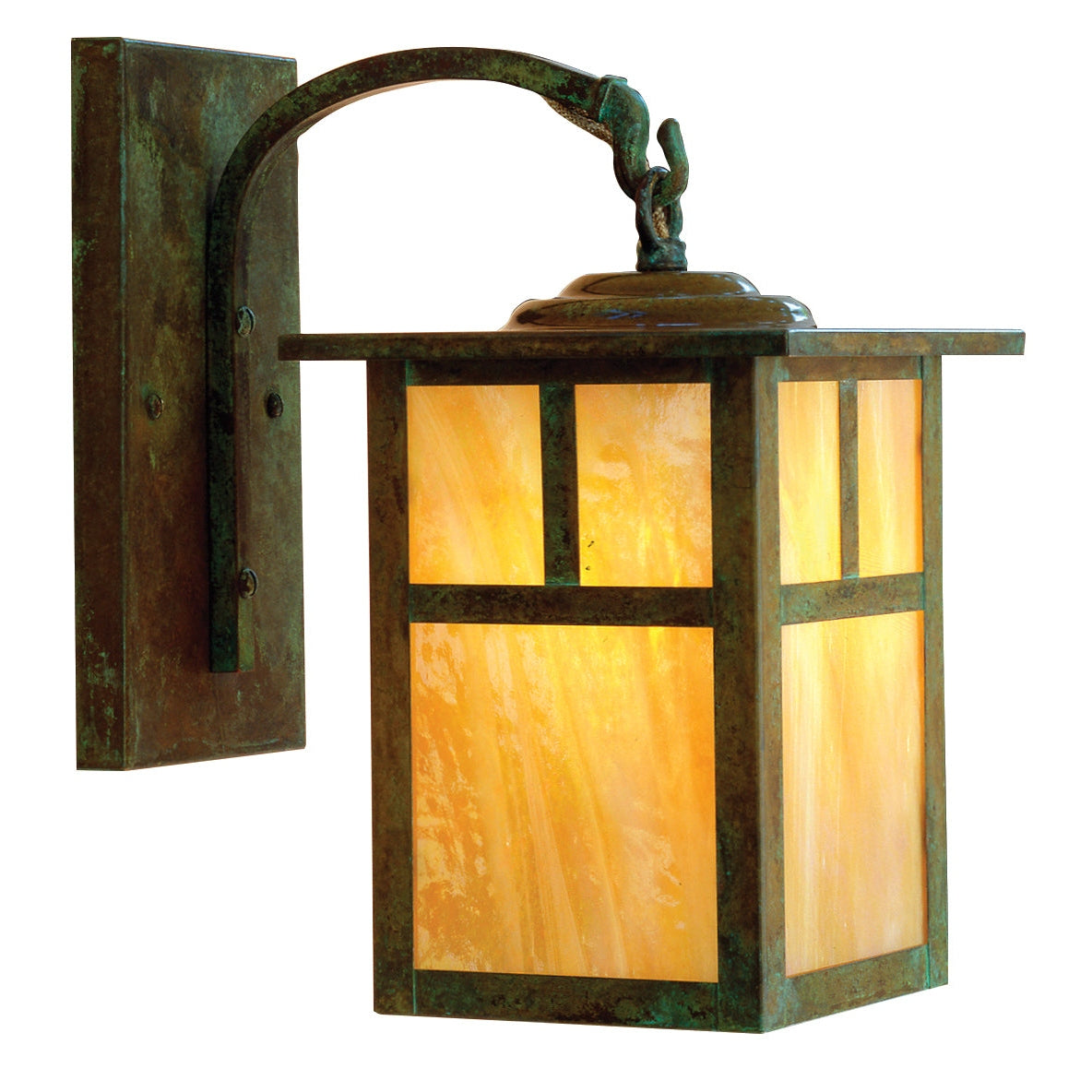 Arroyo - MB-7TGW-VP - One Light Wall Mount - Mission - Verdigris Patina
