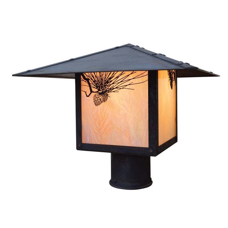 Arroyo - MP-12PFGW-MB - One Light Post Mount - Monterey - Mission Brown