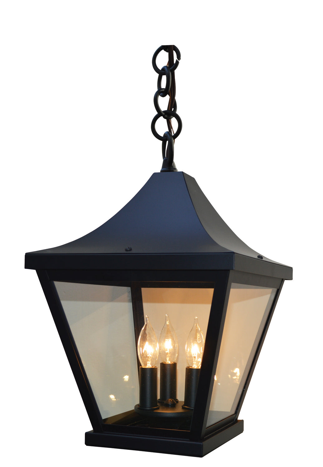 Arroyo - NAH-10CLR-BK - Three Light Pendant - Nantes - Satin Black