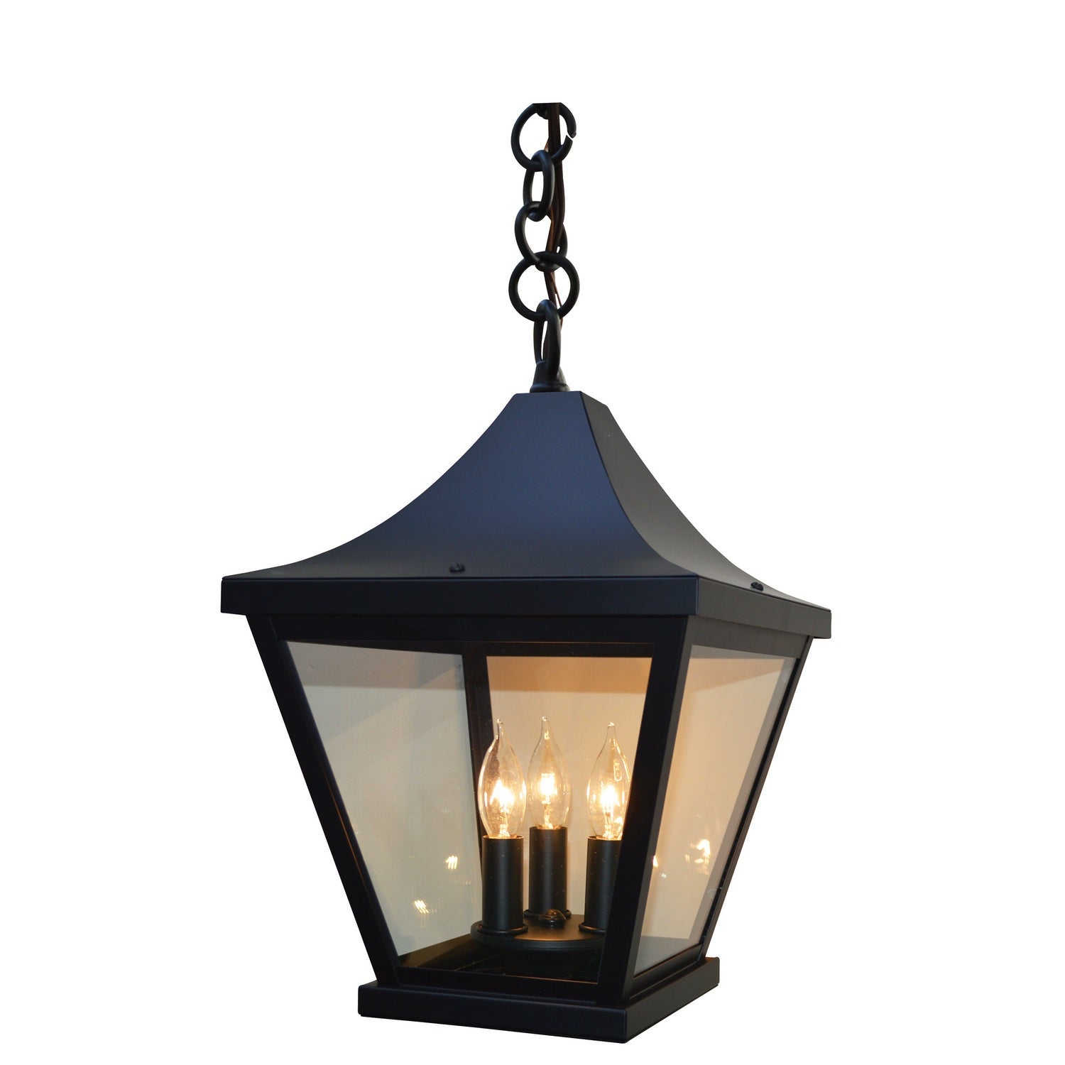 Arroyo - NAH-10CLR-BK - Three Light Pendant - Nantes - Satin Black