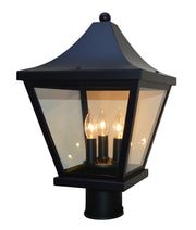 Arroyo - NAP-10CLR-BK - Three Light Post Mount - Nantes - Satin Black