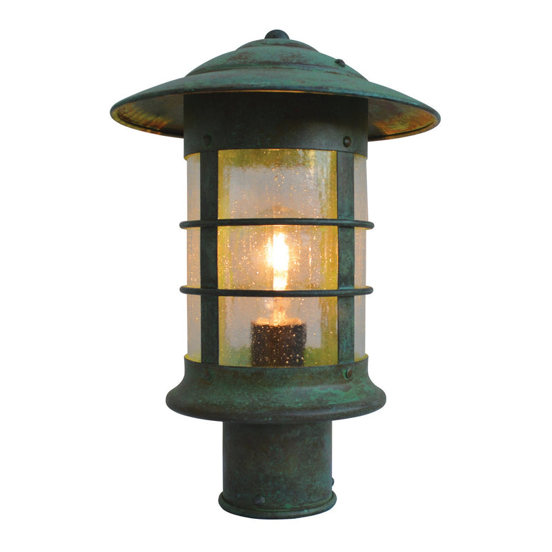 Arroyo - NP-9CS-VP - One Light Post Mount - Newport - Verdigris Patina